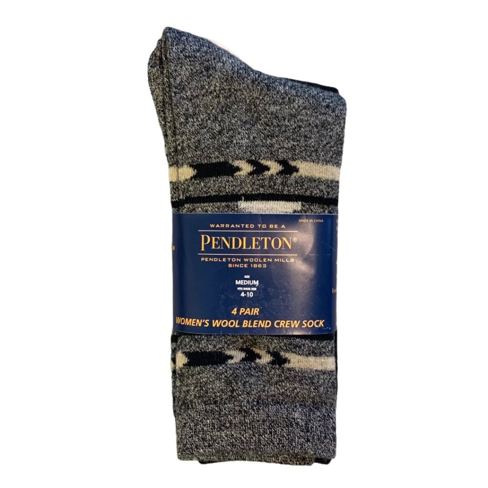 NWT Pendleton Women's Wool Blend Crew Sock 4 Pair